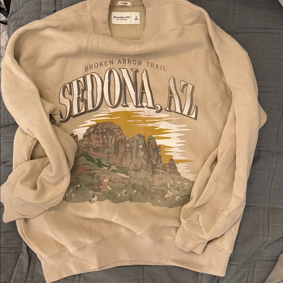 Abercrombie & Fitch Oversized Soft Fleece Sweatshirt - Beige - Picture 2 of 4